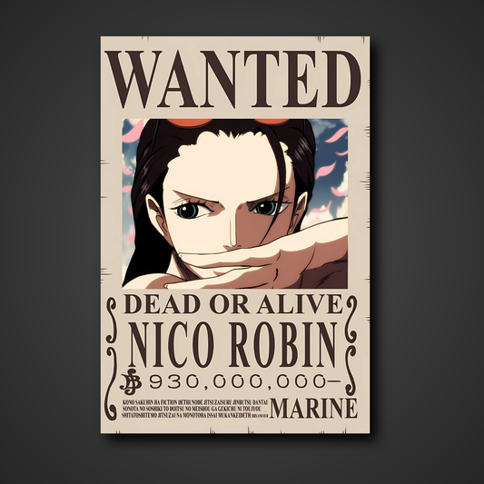 Nico Robin 930 Million Berry Bounty Poster - A3 & A4 One Piece Wall Art