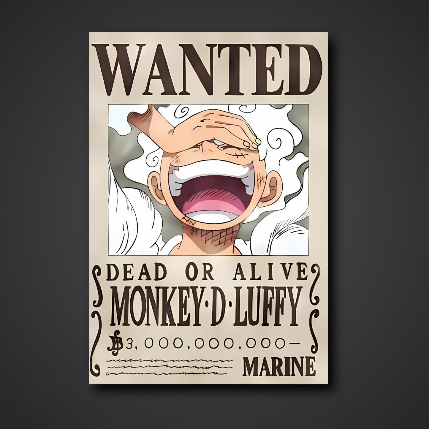 Monkey D. Luffy Gear 5 3 Billion Berry Bounty Poster - A3 & A4 Anime Wall Art
