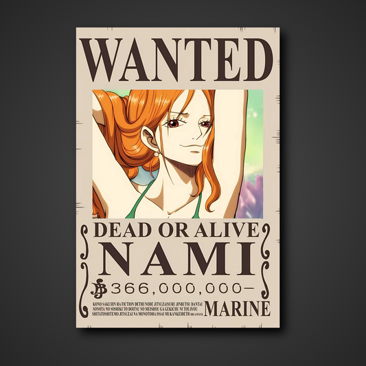 Nami 366 Million Berry Bounty Poster - A3 & A4 One Piece Wall Art
