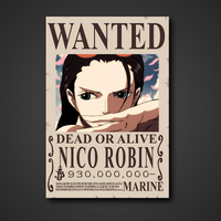 Nico Robin 930 Million Berry Bounty Poster - A3 & A4 One Piece Wall Art