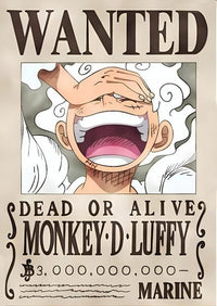 Monkey D. Luffy Gear 5 3 Billion Berry Bounty Poster - A3 & A4 Anime Wall Art