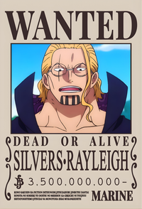 Silvers Rayleigh "Dark King" 3.5 Billion Berry Bounty Poster - A3 & A4 One Piece Wall Art