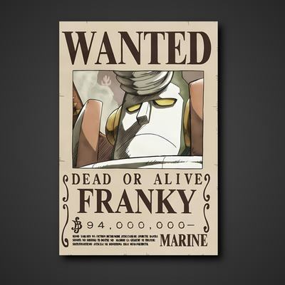 Franky 94 Million Berry Bounty Poster - 12x18 & A4 One Piece Wall Art