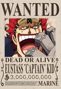 Eustass "Captain" Kid 3,000,000,000 Berry Bounty Poster - A3 & A4 One Piece Wall Art