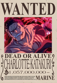 Charlotte Katakuri 1,057,000,000 Berry Bounty Poster - A3 & A4 One Piece Wall Art