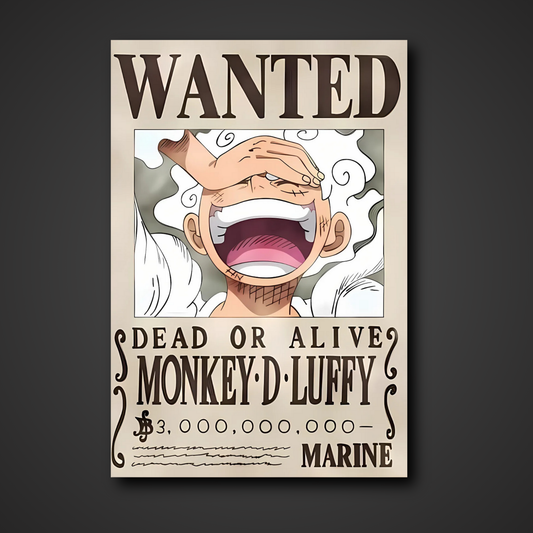 Monkey D. Luffy Gear 5 3 Billion Berry Bounty Poster - A3 & A4 Anime Wall Art