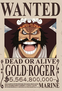 Gol D. Roger 5.56 Billion Berry Bounty Poster - A3 & A4 One Piece Pirate King Wall Art