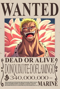 Donquixote Doflamingo 340,000,000 Berry Bounty Poster - A3 & A4 One Piece Wall Art