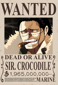 Sir Crocodile 1,965,000,000 Berry Bounty Poster - A3 & A4 One Piece Wall Art
