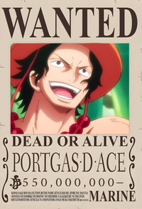 Portgas D. Ace "Fire Fist" 550 Million Berry Bounty Poster - A3 & A4 One Piece Wall Art