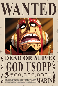 "God" Usopp 500 Million Berry Bounty Poster - A3 & A4 One Piece Wall Art