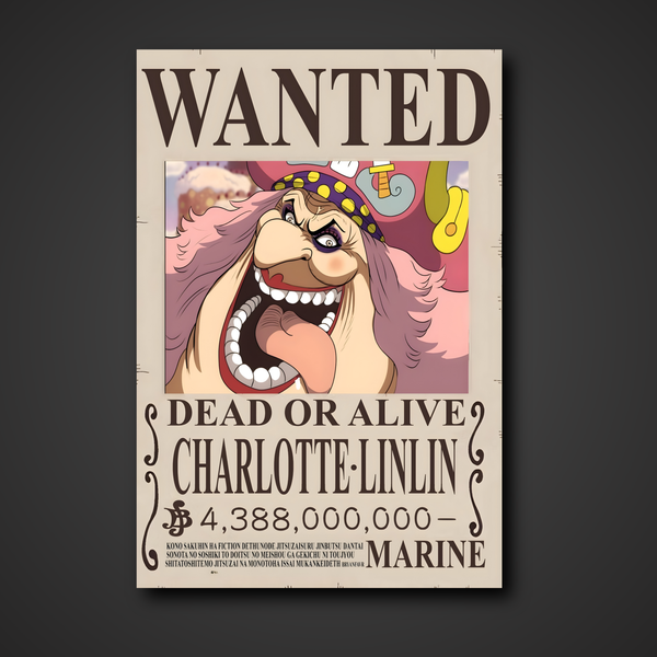 Charlotte Linlin "Big Mom" 4,388,000,000 Berry Bounty Poster - A3 & A4 One Piece Wall Art