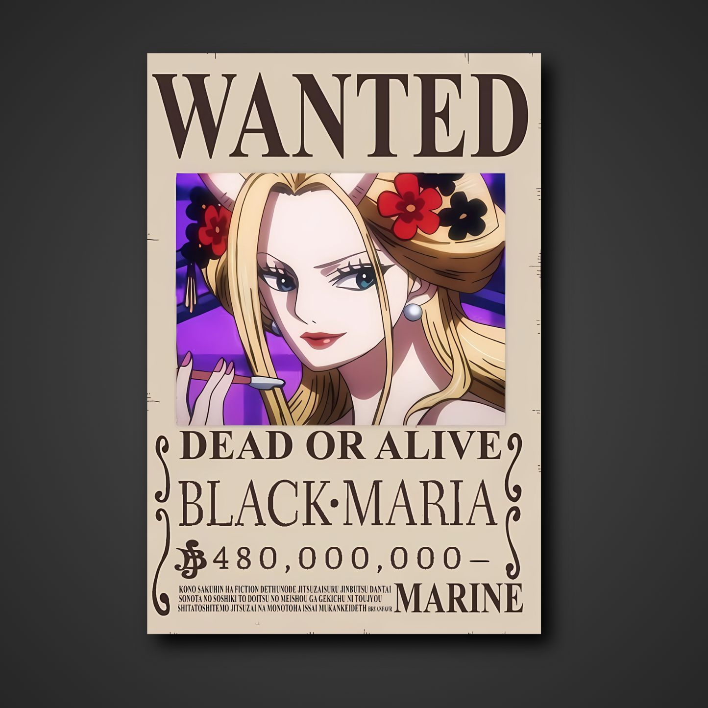 Black Maria 480 Million Berry Bounty Poster - A3 & A4 One Piece Wall Art