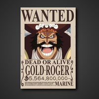 Gol D. Roger 5.56 Billion Berry Bounty Poster - A3 & A4 One Piece Pirate King Wall Art
