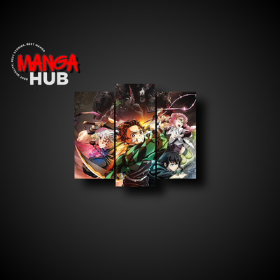 Demon Slayer Wall Art | 3-Panel Wall Art