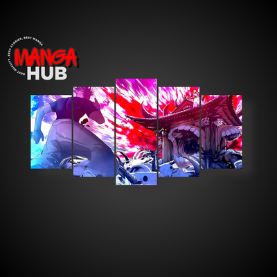 Jujustus kiysen Gojo Wall Art | 5-Panel Wall Art