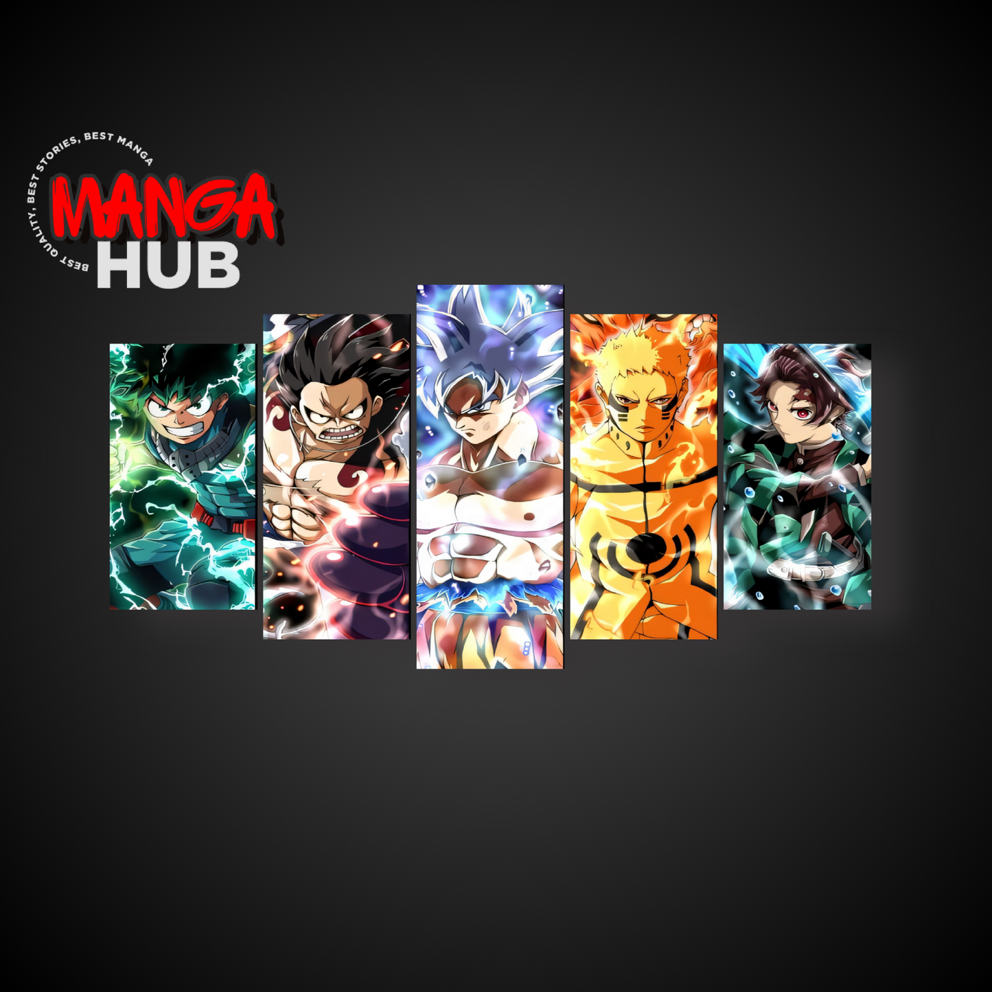 Anime MC Wall Art | 5-Panel Wall Art