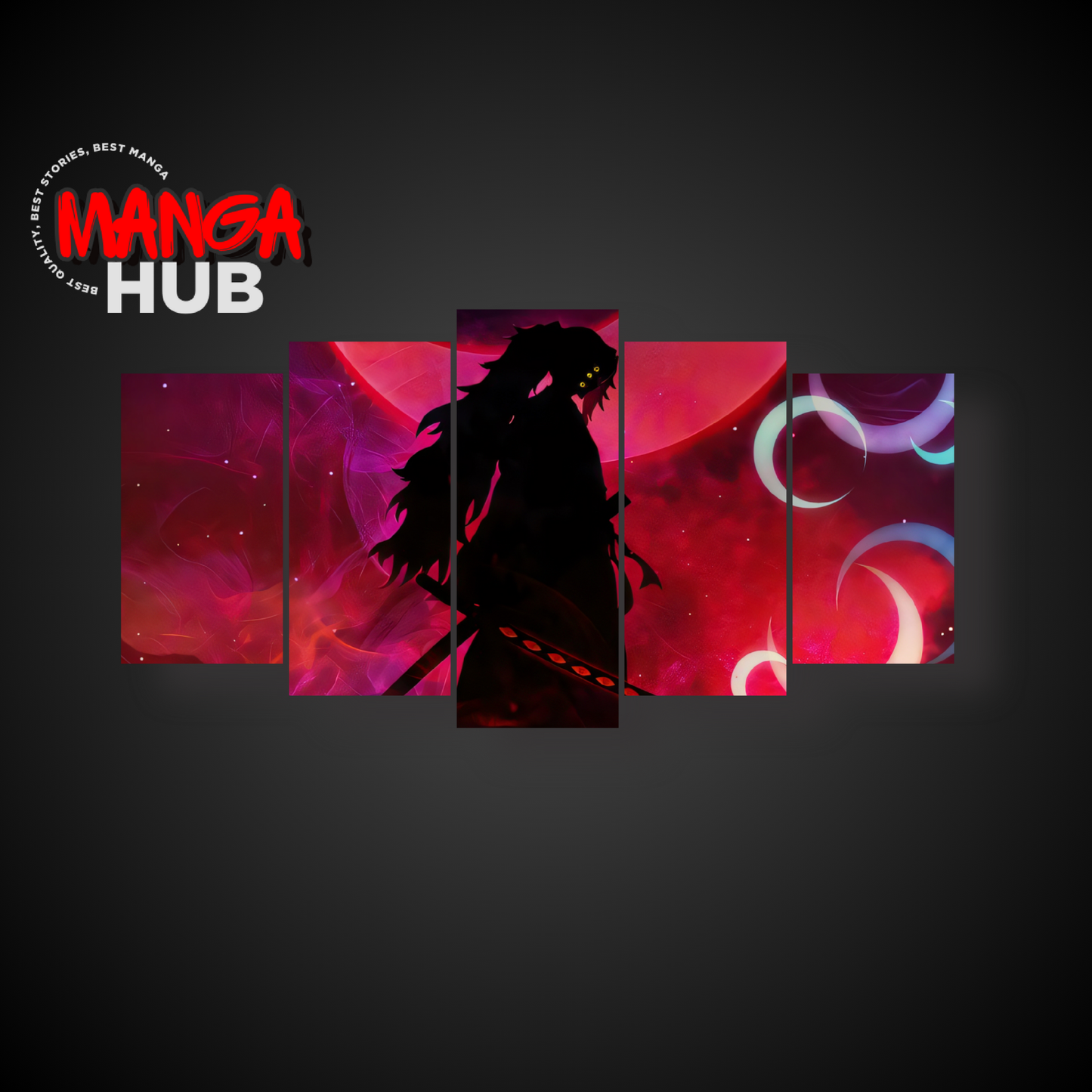 Demon Slayer Wall Art | 5-Panel Wall Art