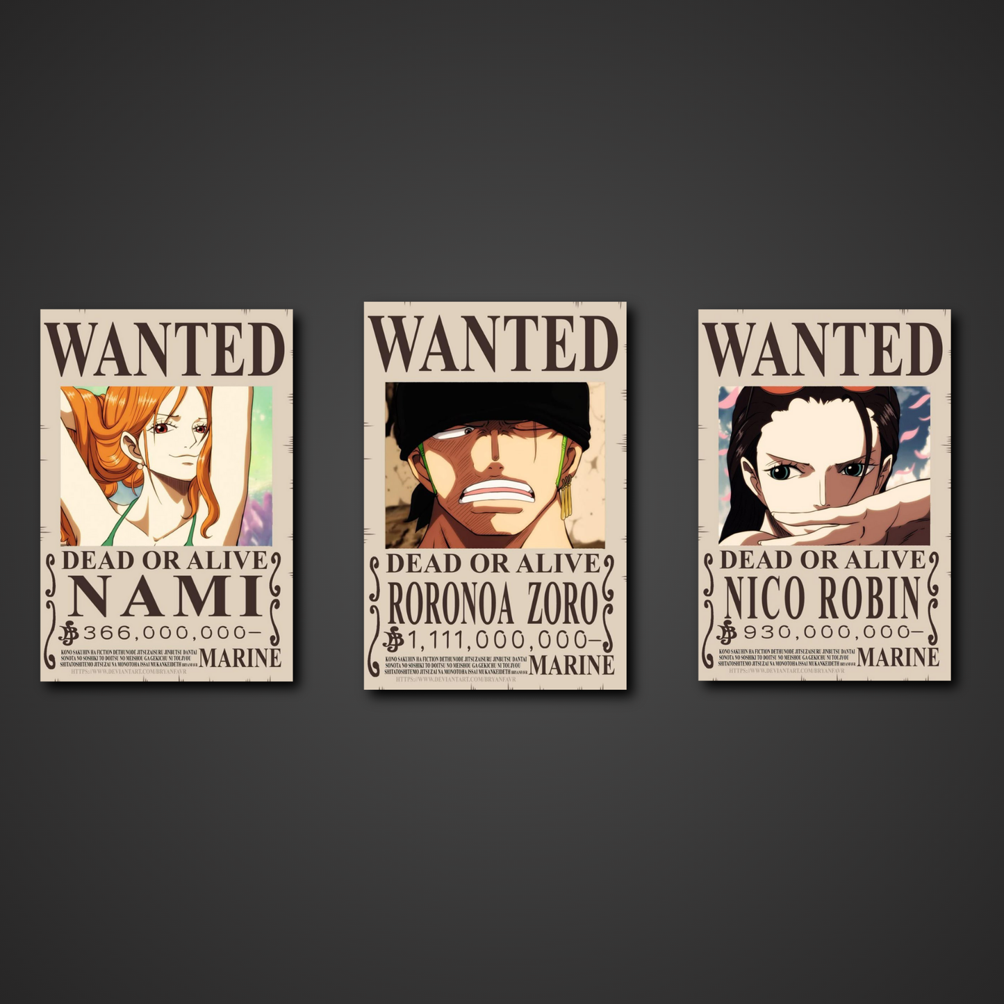 Wanted Posters Set 4 | One Piece