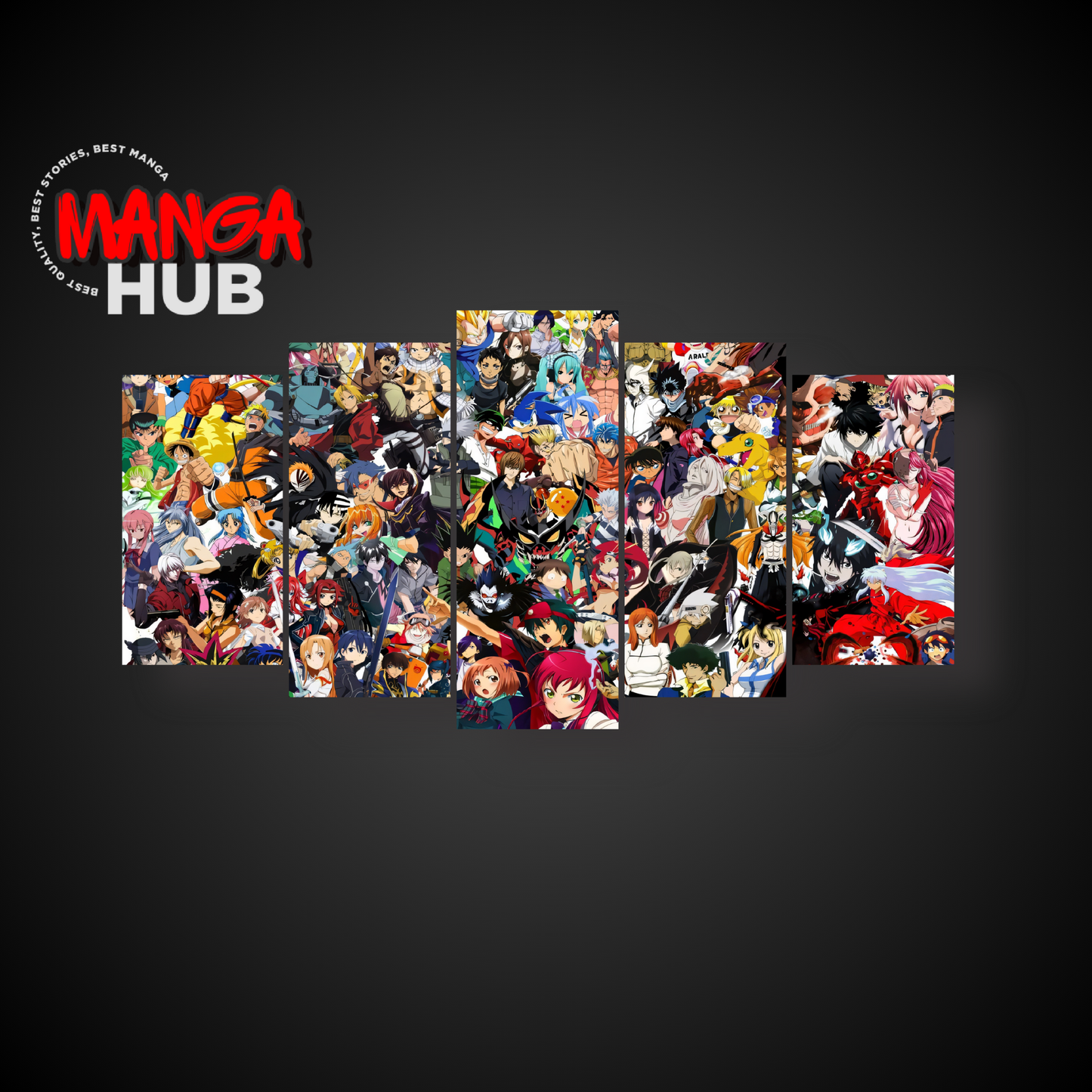 All Anime Wall Art | 5-Panel Wall Art