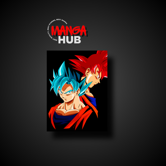 Goku Blue Wall Art | Single-Frame