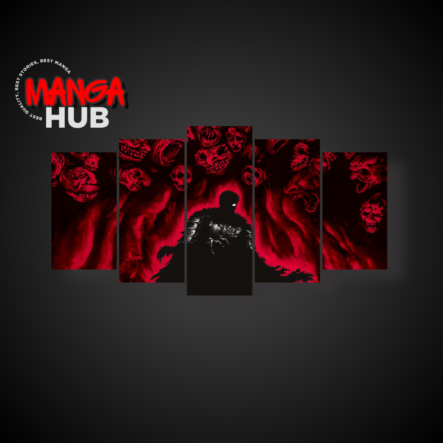 Berserk Guts Wall Art | 5-Panel Wall Art