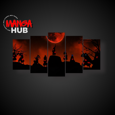 Naruto  Akatsuki Wall Art | 5-Panel Wall Art
