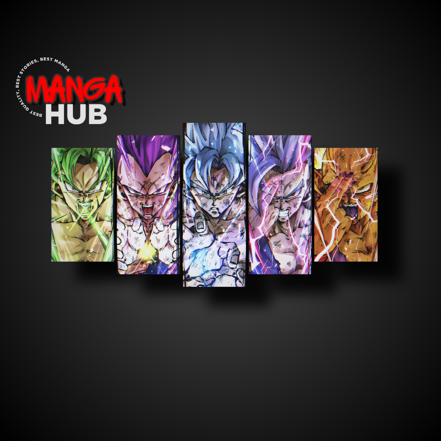 Dragon Ball Z Wall Art | 5-Panel Wall Art